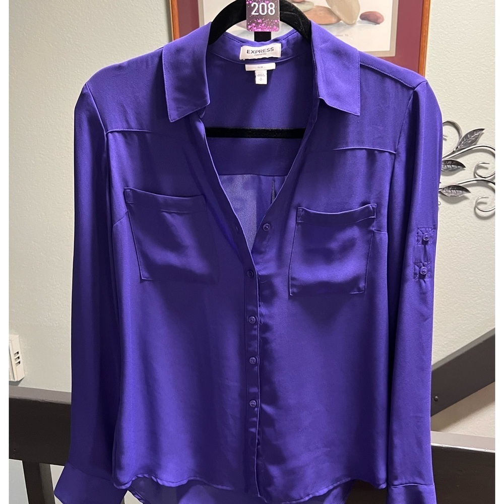 Express Women's Deep Purple Blouse #MO208